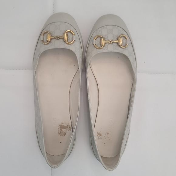 Gucci Leather Monogram Flats Shoes Size 35 - Picture 2 of 8